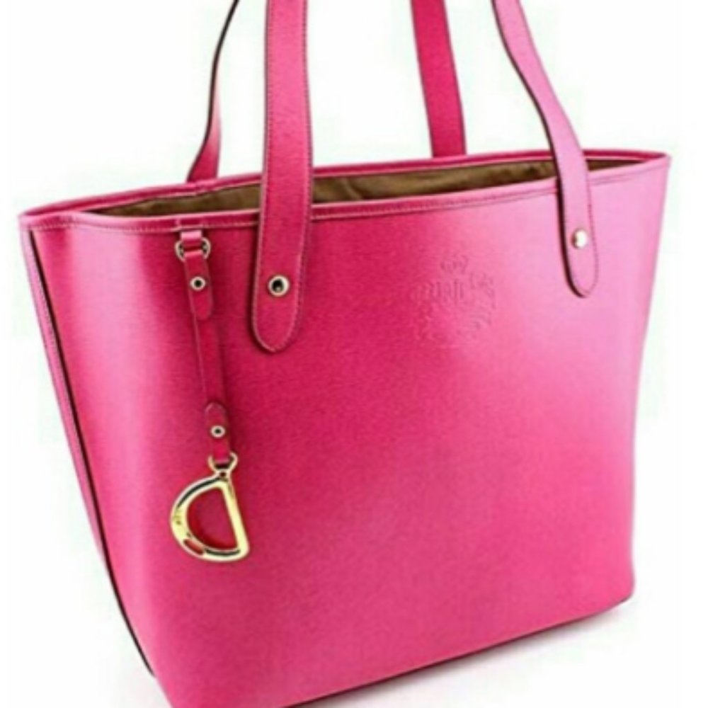 SOLD: Ralph Lauren Pink Leather Classic Tote - Picture 7 of 12